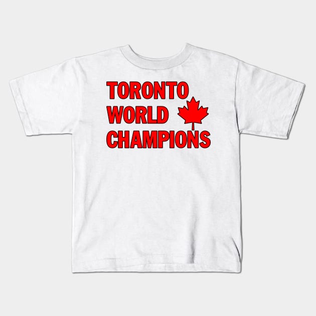 Toronto Raptors Champions Kids T-Shirt by teakatir